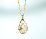 Faceted Moonstone Star Necklace