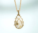 Faceted Moonstone Star Necklace