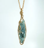 Grape Agate Brass Necklace