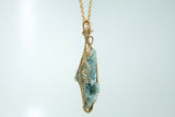 Grape Agate Brass Necklace